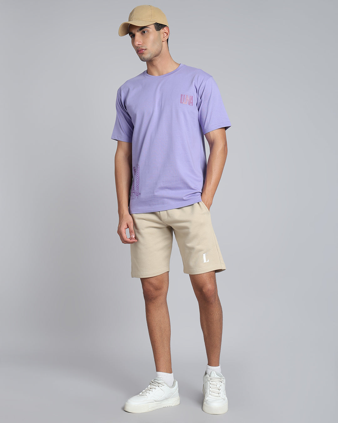 Pirate Hunter - Lavender Oversized Graphic T-shirt