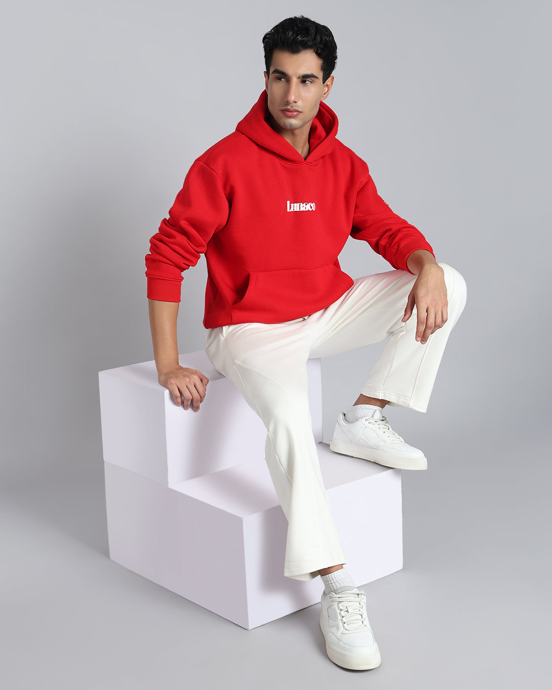 Relaxed Fit White Pants