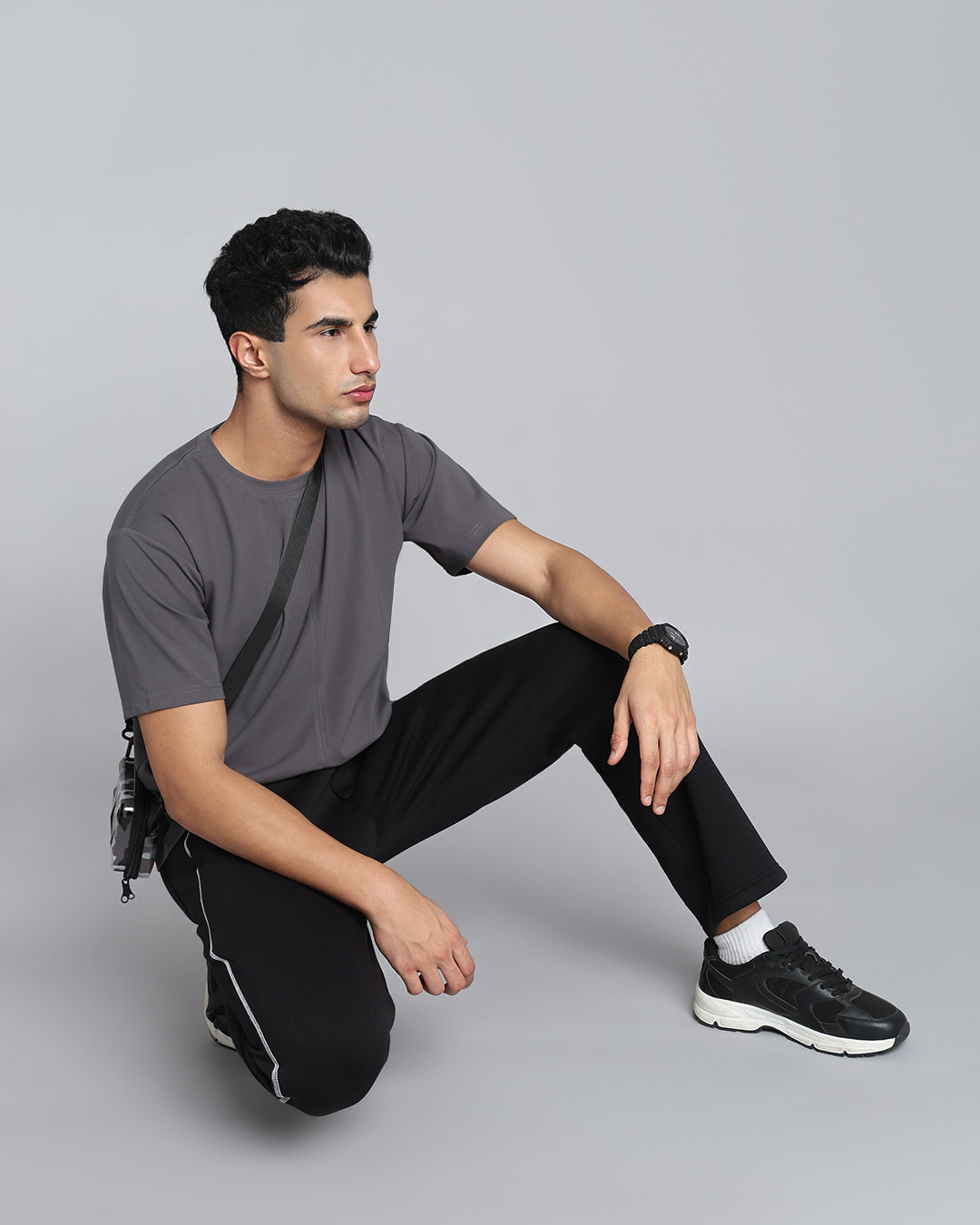 Slate Statement - Grey Oversized Everyday T-shirt