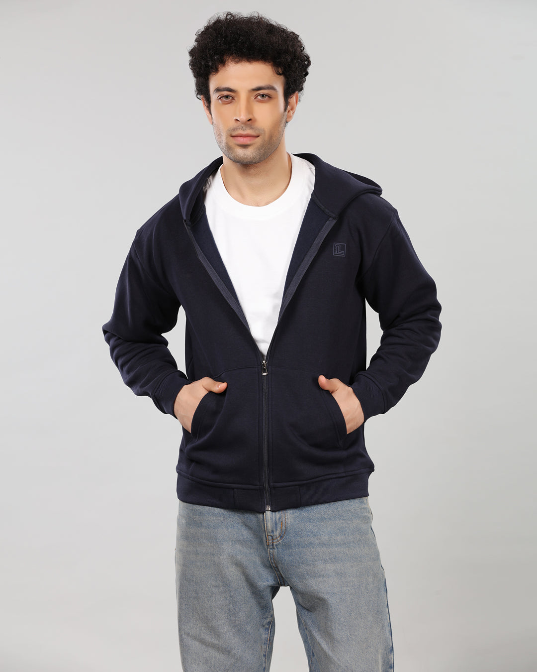 Everyday Navy Zipper