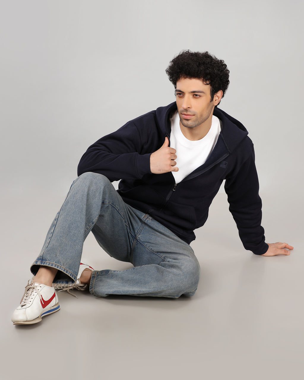 Everyday Navy Zipper