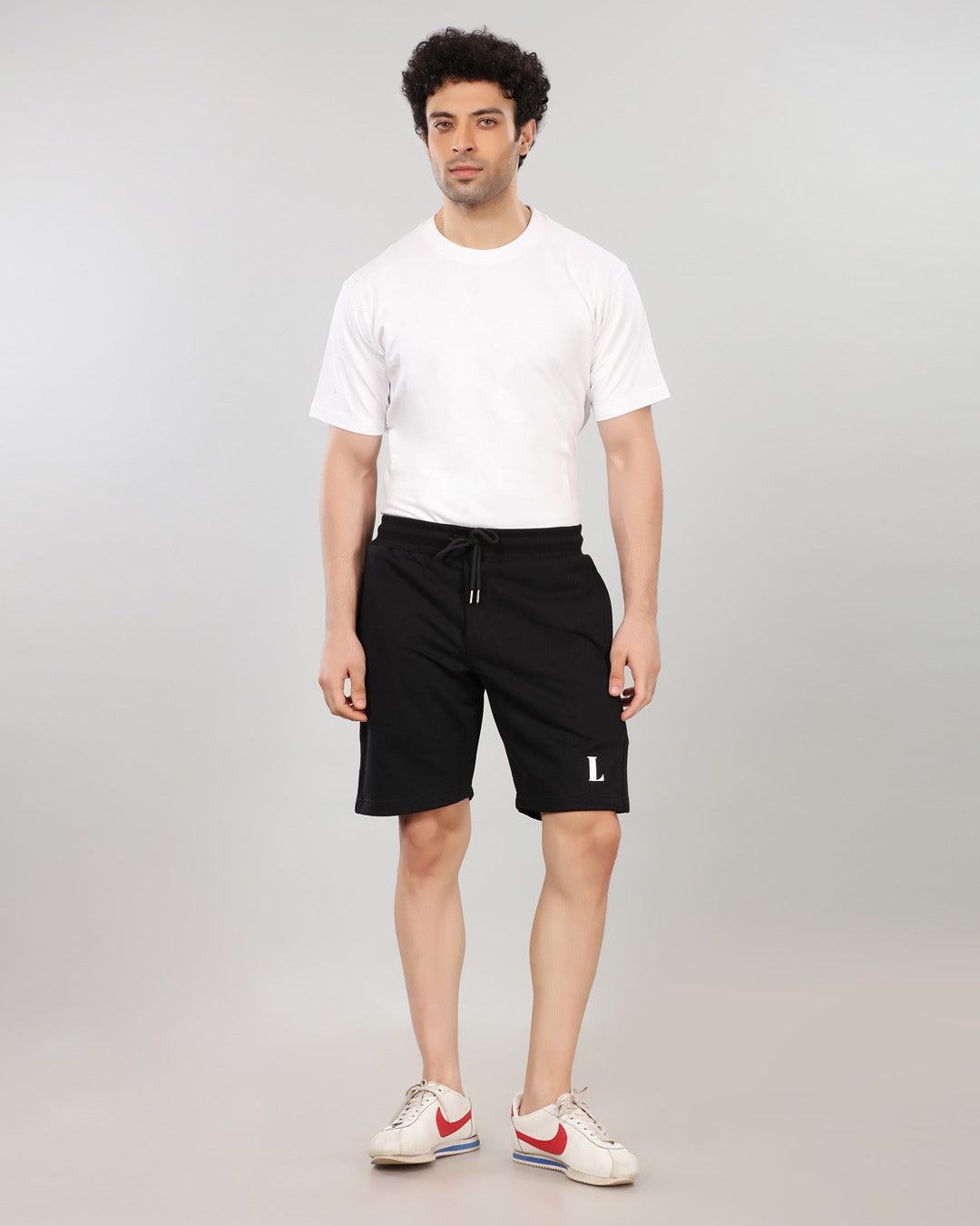 Relaxed Fit Black Shorts