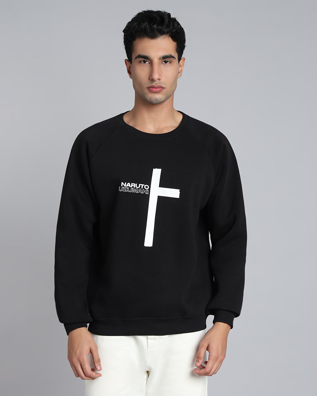 Shinobi Souls - Black Oversized Raglan Sweatshirt