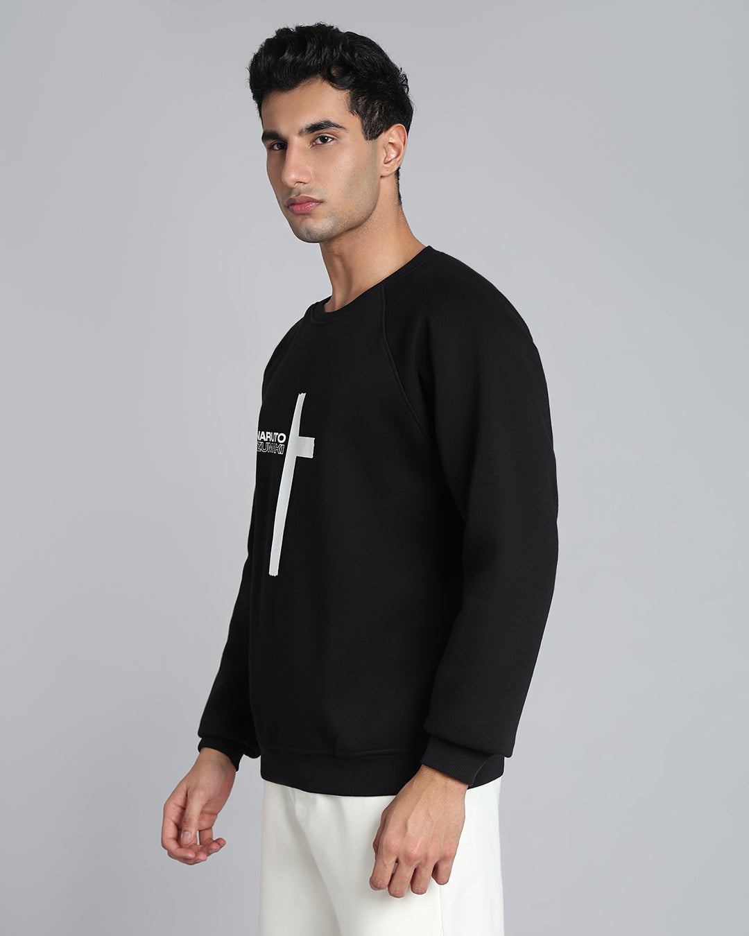 Shinobi Souls - Black Oversized Raglan Sweatshirt