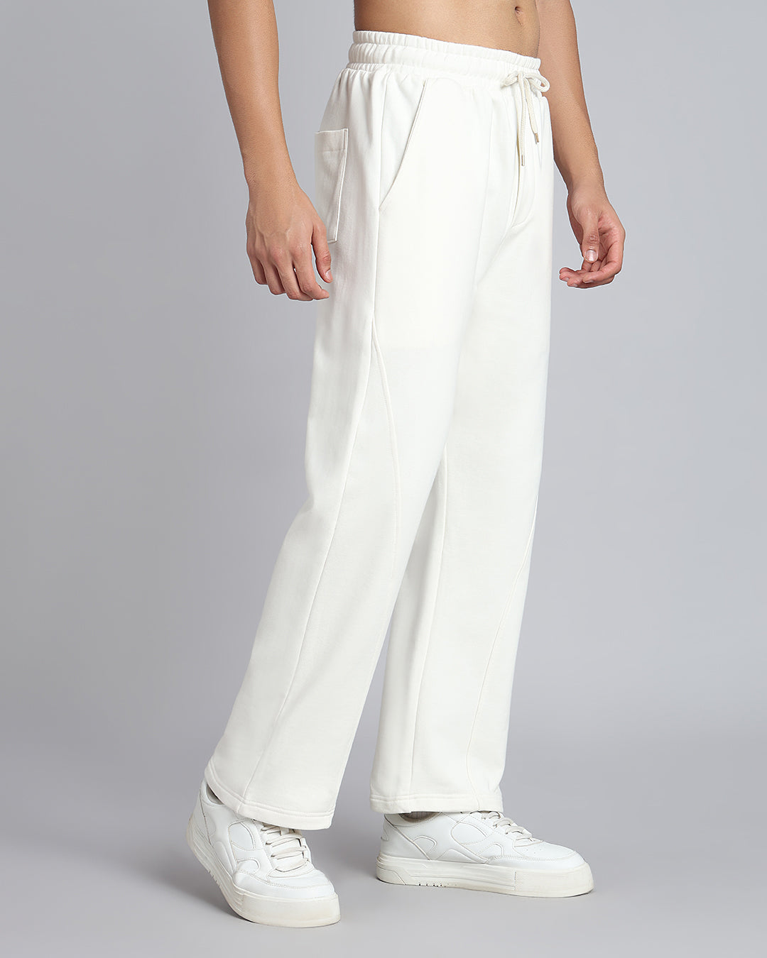 Relaxed Fit White Pants