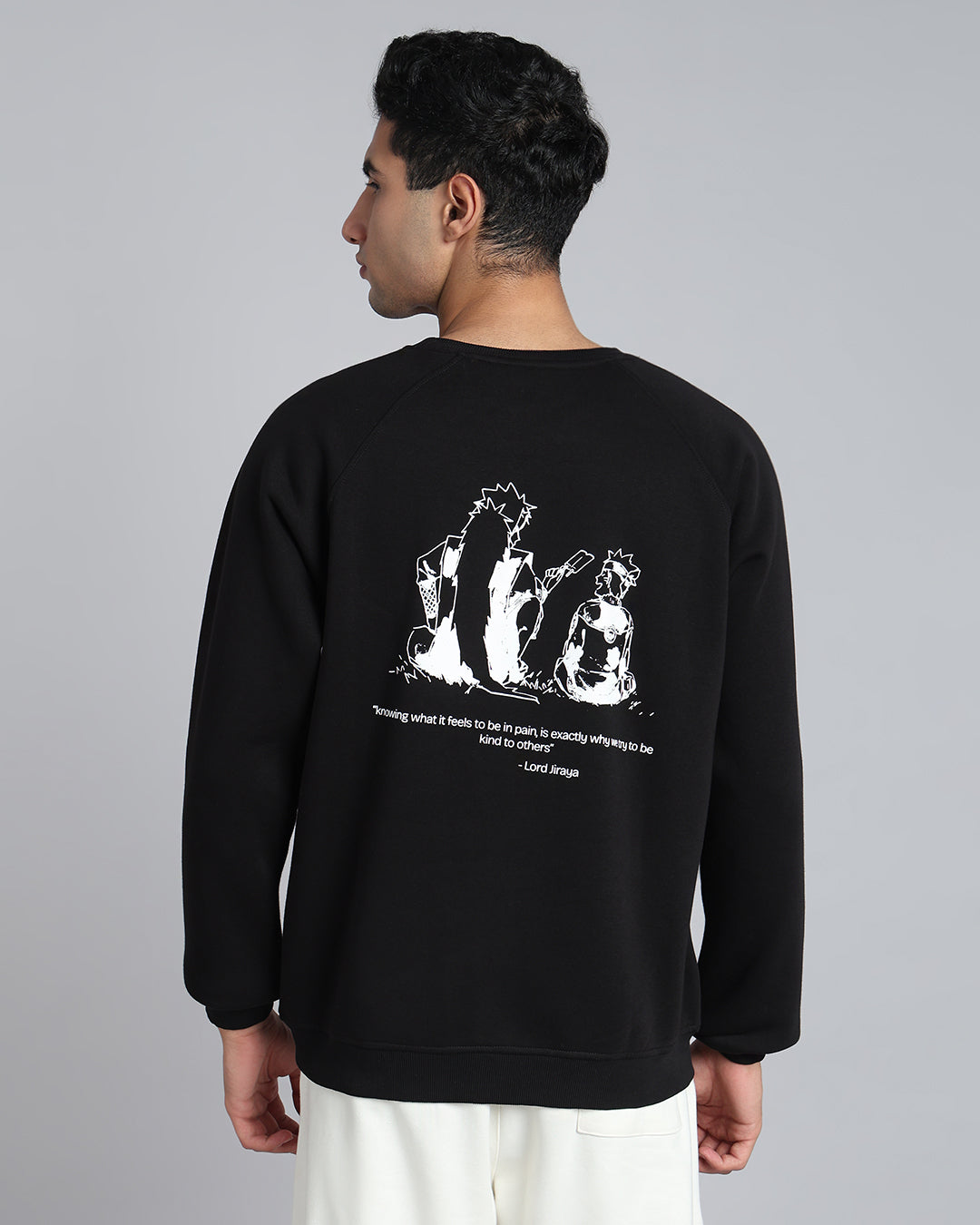 Shinobi Souls - Black Oversized Raglan Sweatshirt