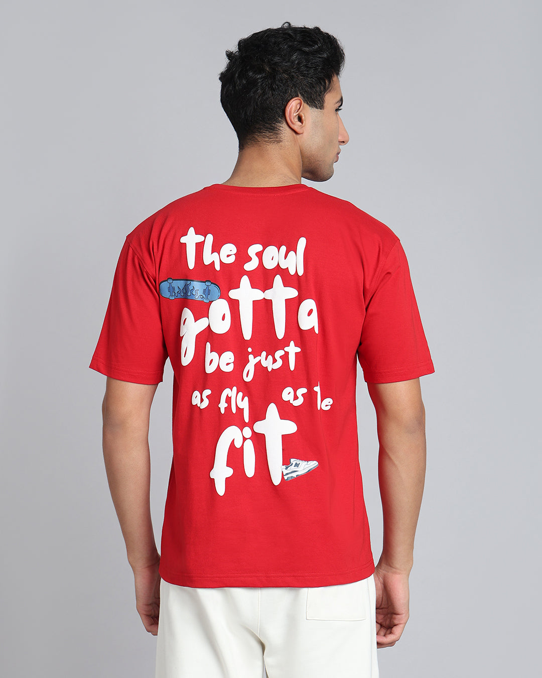 SoulFly - Bold Red Oversized Graphic T-shirt