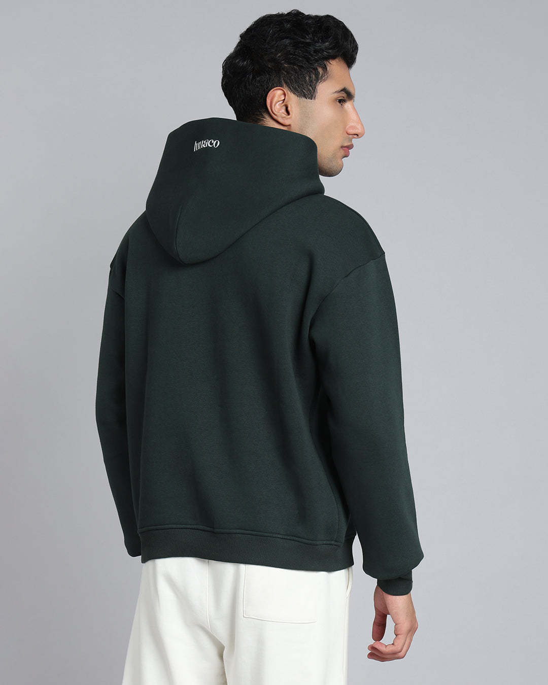 Purpose in Progress - Deep Green Graphic Oversized Hoodie