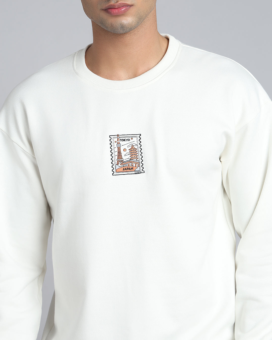 Tokyo Eats - Off White Oversized Sweatshirt
