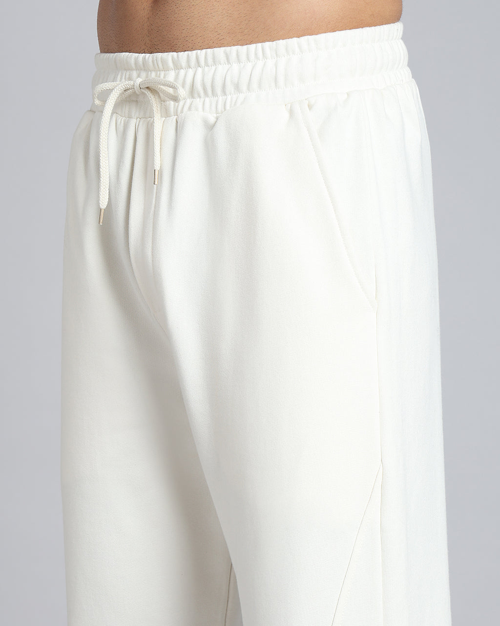 Relaxed Fit White Pants