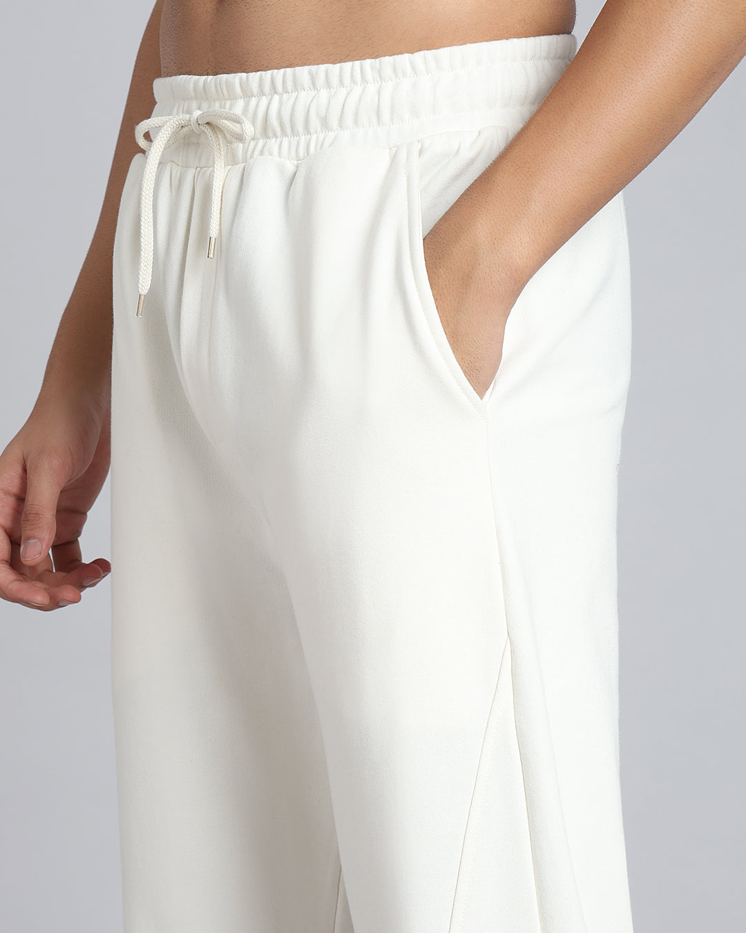 Relaxed Fit White Pants