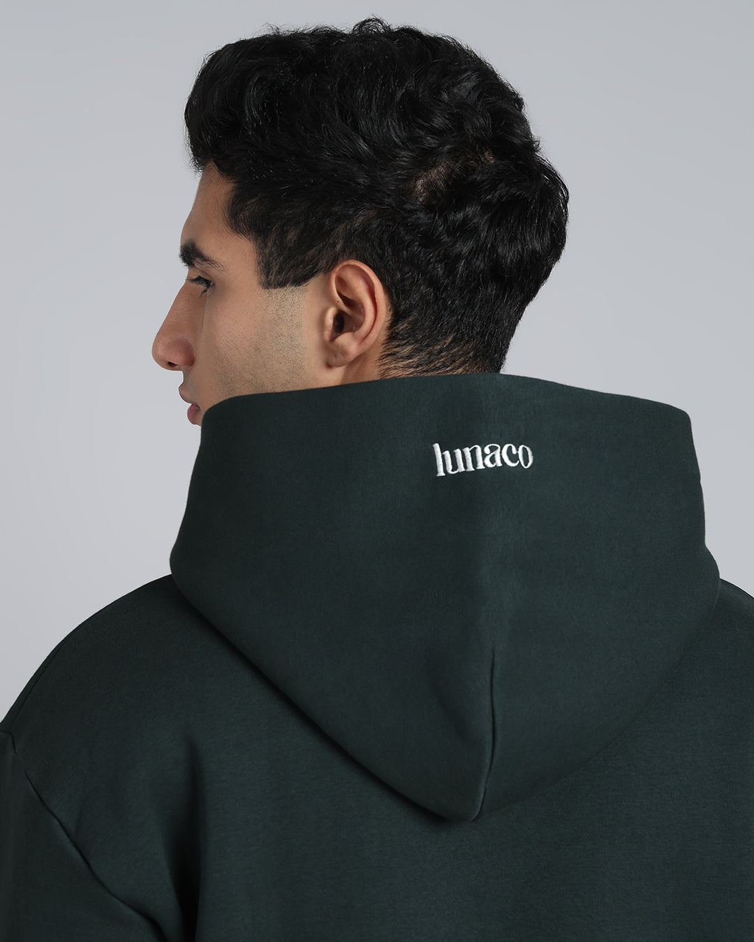 Purpose in Progress - Deep Green Graphic Oversized Hoodie