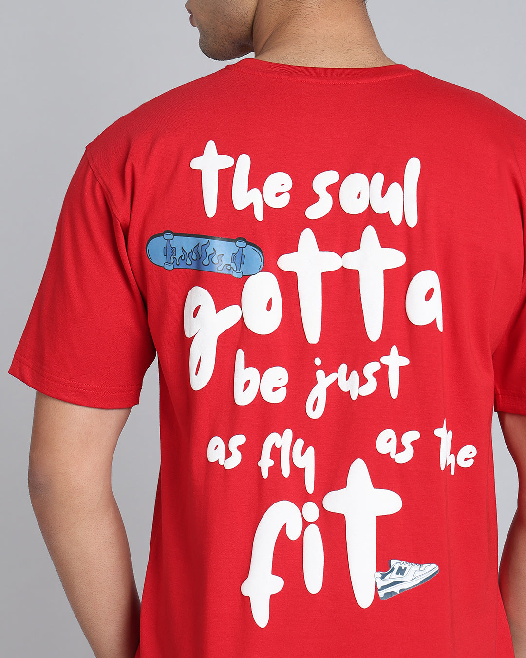 SoulFly - Bold Red Oversized Graphic T-shirt