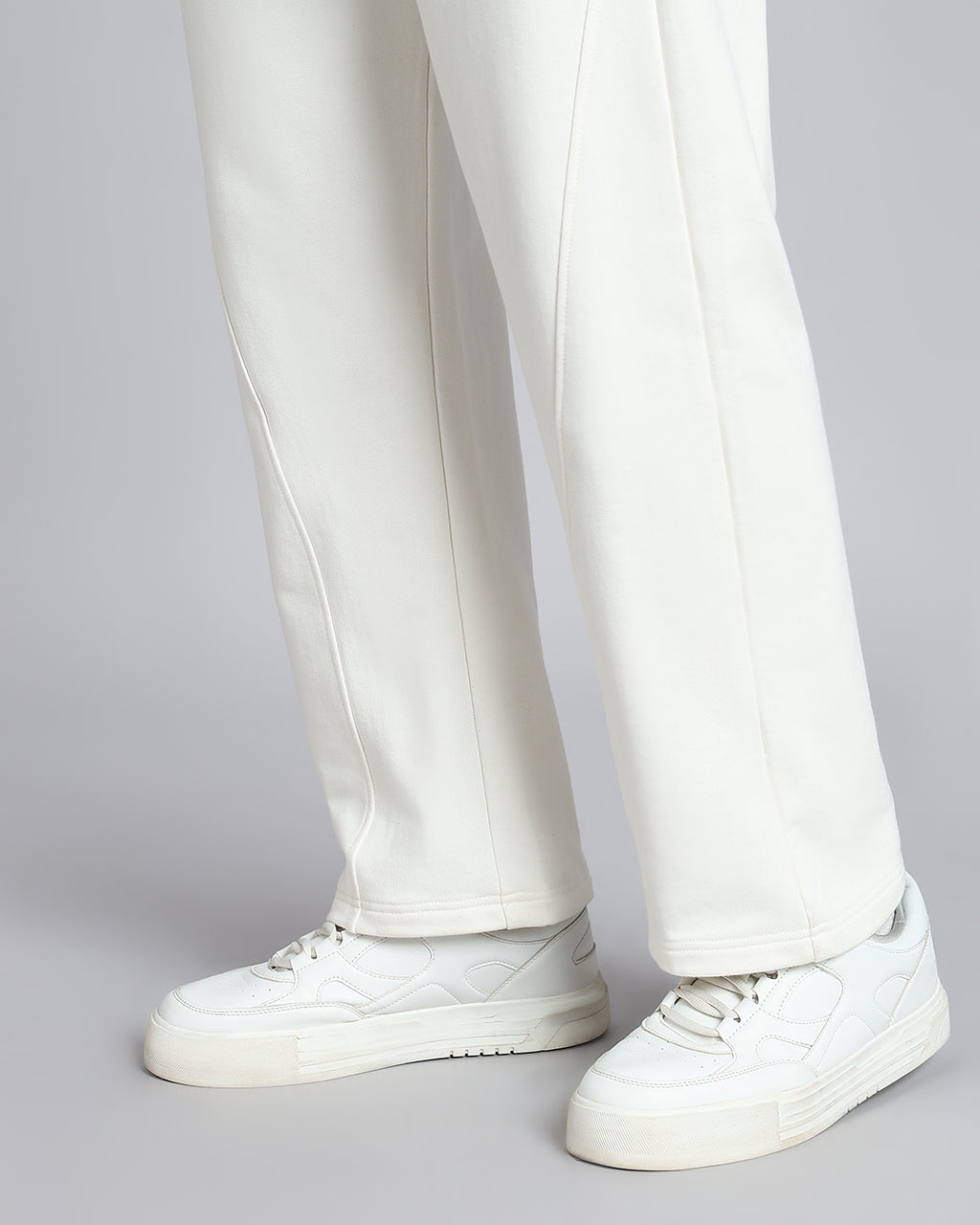 Relaxed Fit White Pants