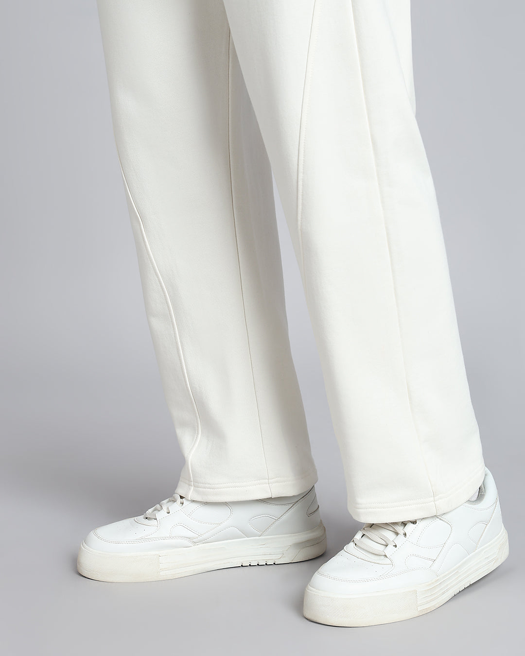 Relaxed Fit White Pants
