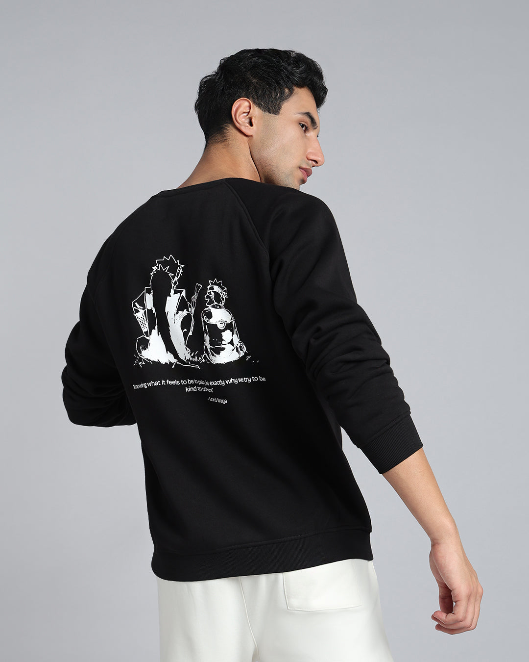 Shinobi Souls - Black Oversized Raglan Sweatshirt