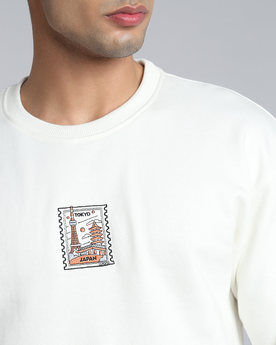 Tokyo Eats - Off White Oversized Sweatshirt