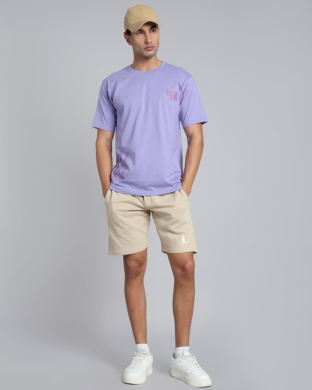 Pirate Hunter - Lavender Oversized Graphic T-shirt