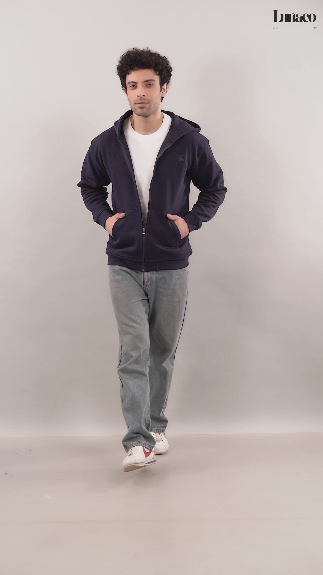 Everyday Navy Zipper